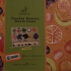 Wooden Memory Match Game - Colorful Educational Toy Ages 3+